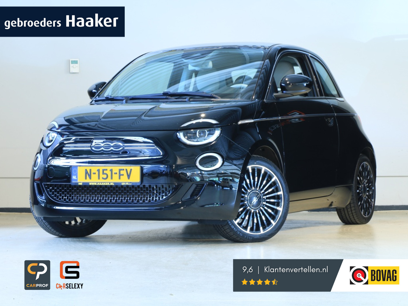 Fiat 500 3+1 La Prima 42 kWh* SOH 94%* Winterpack 2021 - voorkant