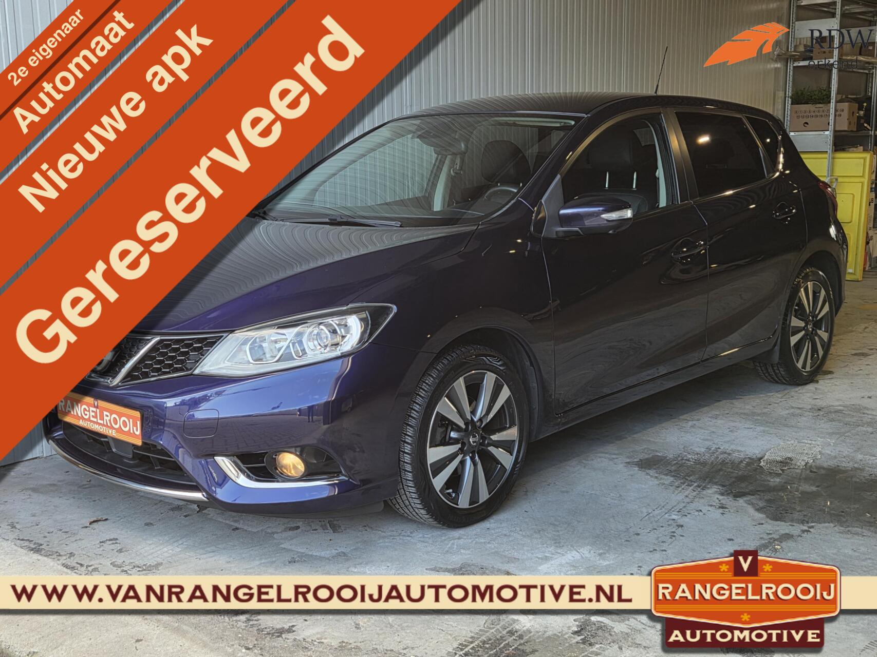 Nissan Pulsar 1.2 DIG-T Tekna Aut., trekh., leer, 360 cam., stoelverw. 2017 - voorkant