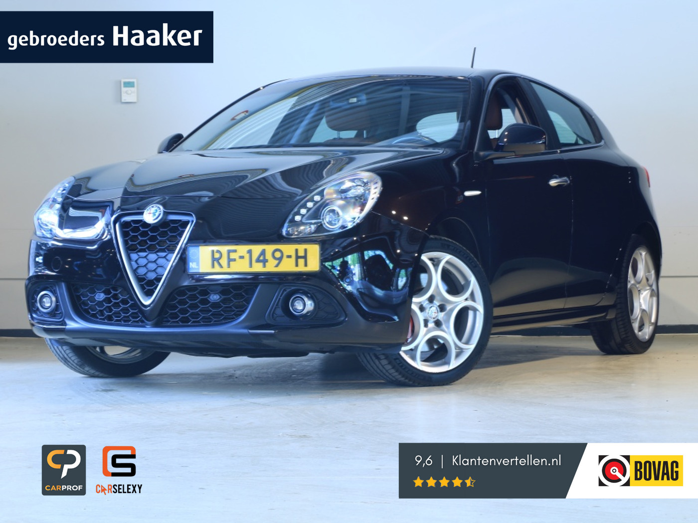 Alfa Romeo Alfa Giulietta 1.4 170pk TCT MultiAir Super *Kleur: Nero Etna* 2017 - voorkant