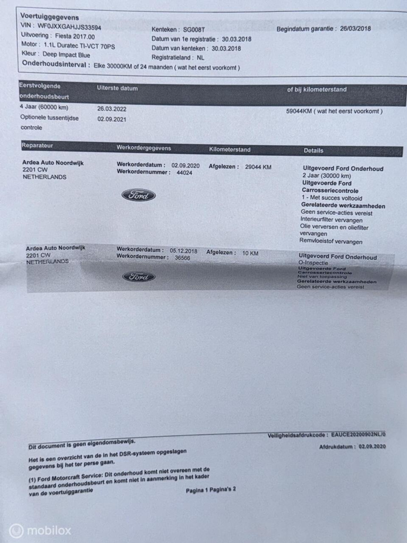 Foto van Ford Fiesta