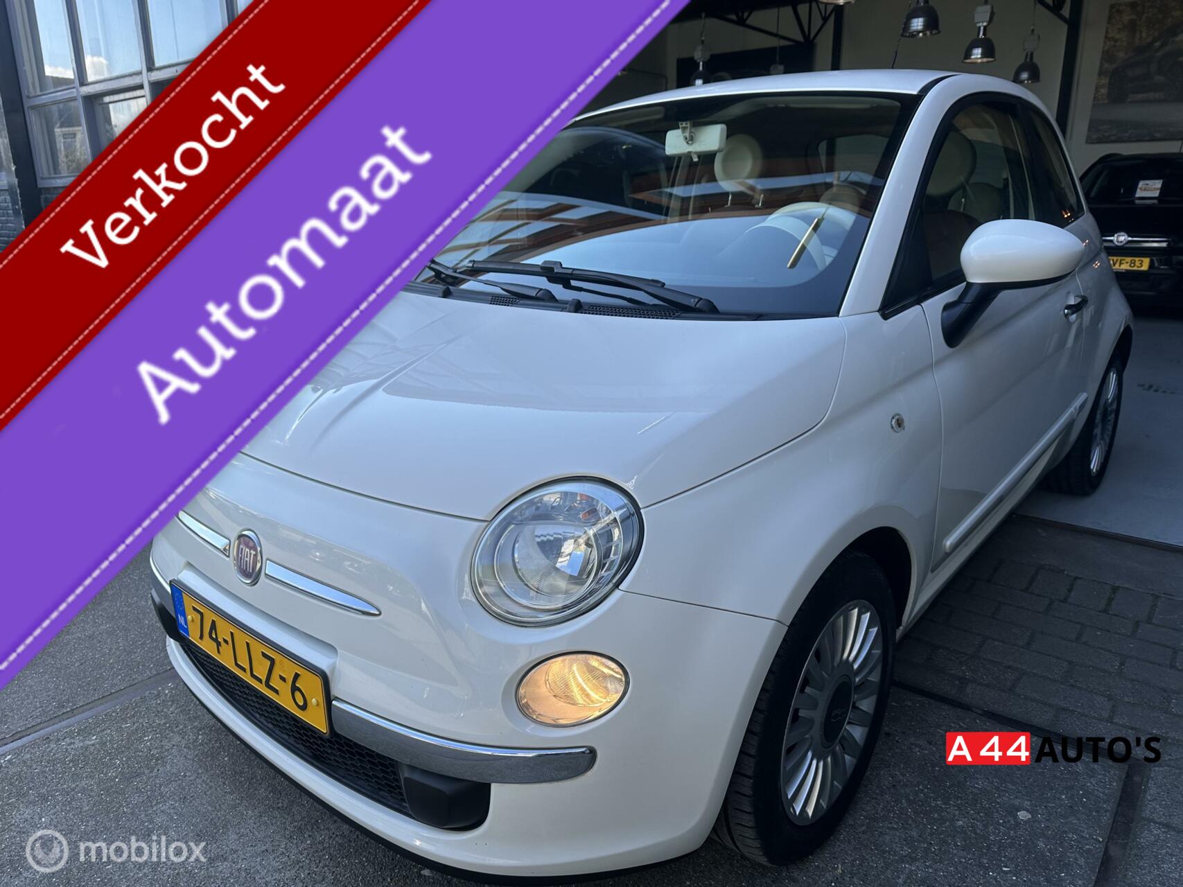 Fiat 500 1.2 Lounge* NL AUTO*NAP✅*AUTOMAAT* MULTISTUURWIEL* 2010 - voorkant
