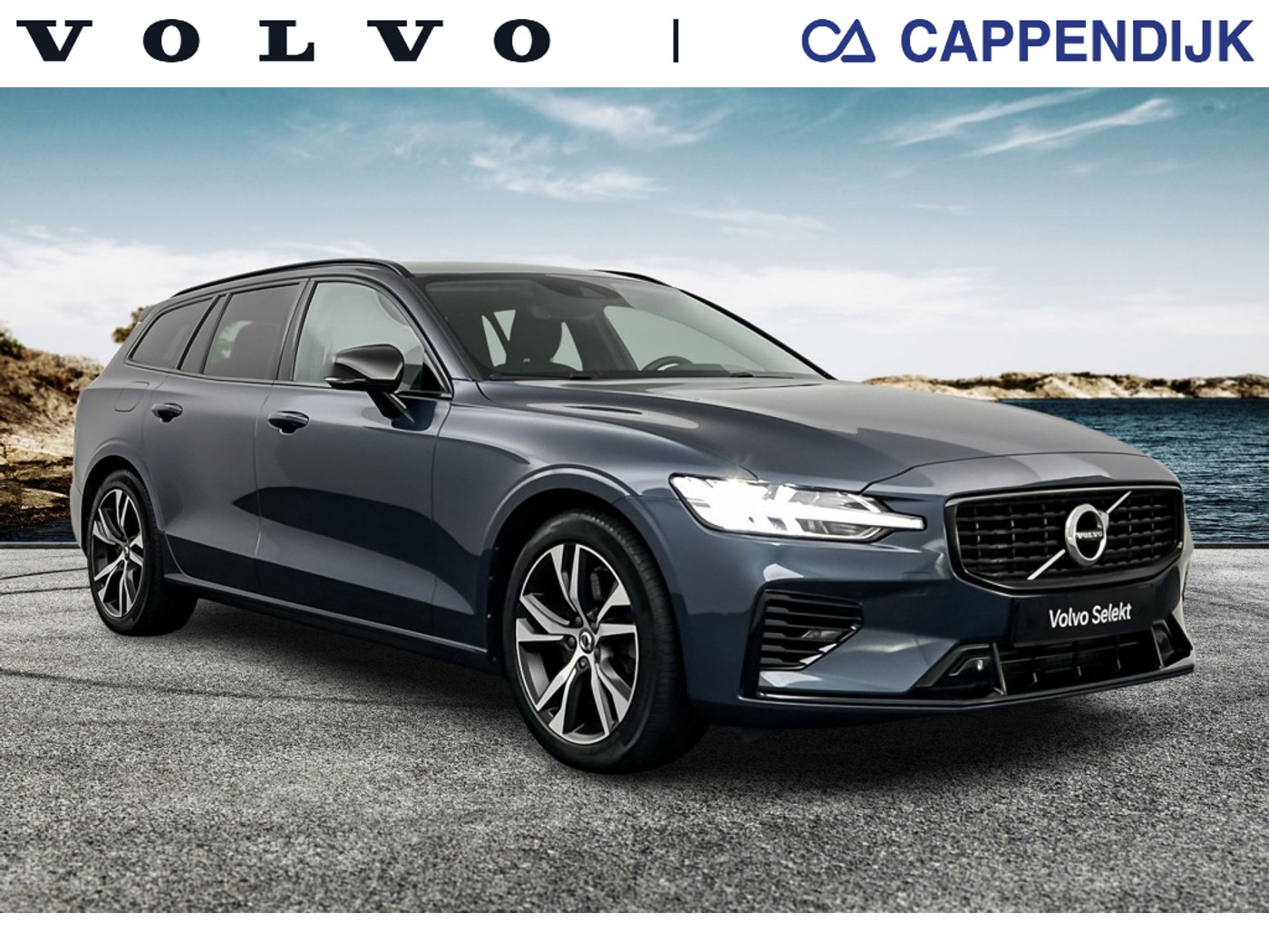 Volvo V60 T6 398PK Recharge R-Design| Camera| Trekhaak| Stoel+Stuur.verw| 2021 - voorkant