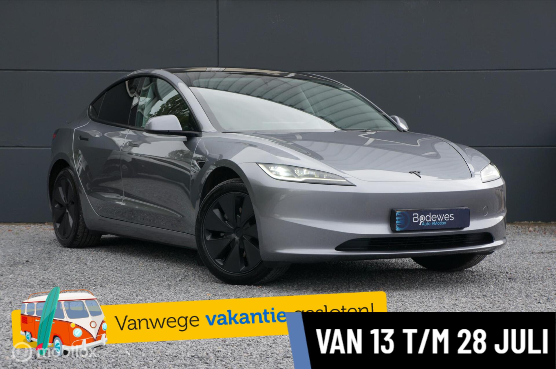 Tesla Model 3 Premium Long Range RWD 78 kWh FSD Pan Garantie 2024 - voorkant