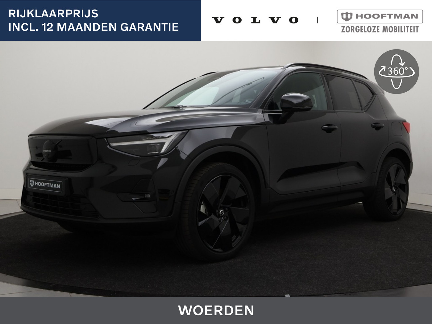 Volvo Ex40 TWIN MOTOR PERFORMANCE ULTRA BLACK EDITION PANORAMADAK 360GR CAM 2024 - voorkant