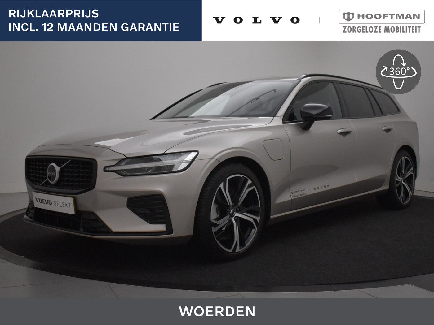 Volvo V60 T6 PLUG-IN HYBRID PLUS DARK 19INCH HARMAN KARDON SCHUIFDAK 2025 - voorkant
