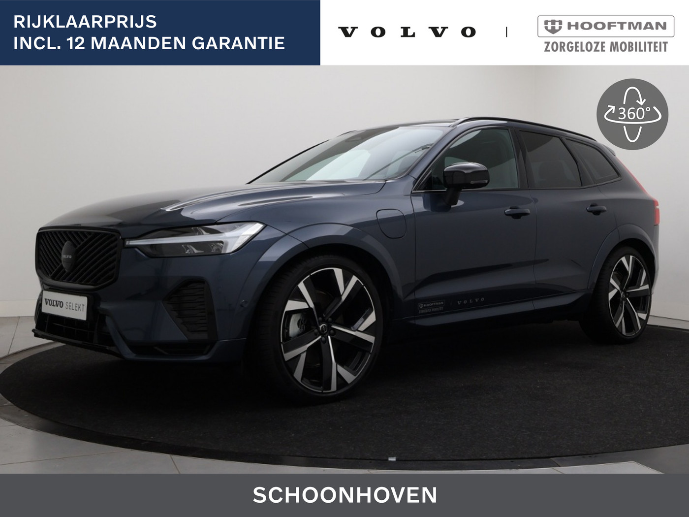 Volvo Xc60 T6 PLUG-IN HYBRID PLUS BLACK EDITION LUCHTVERING 22INCH SCHUIFDA 2025 - voorkant