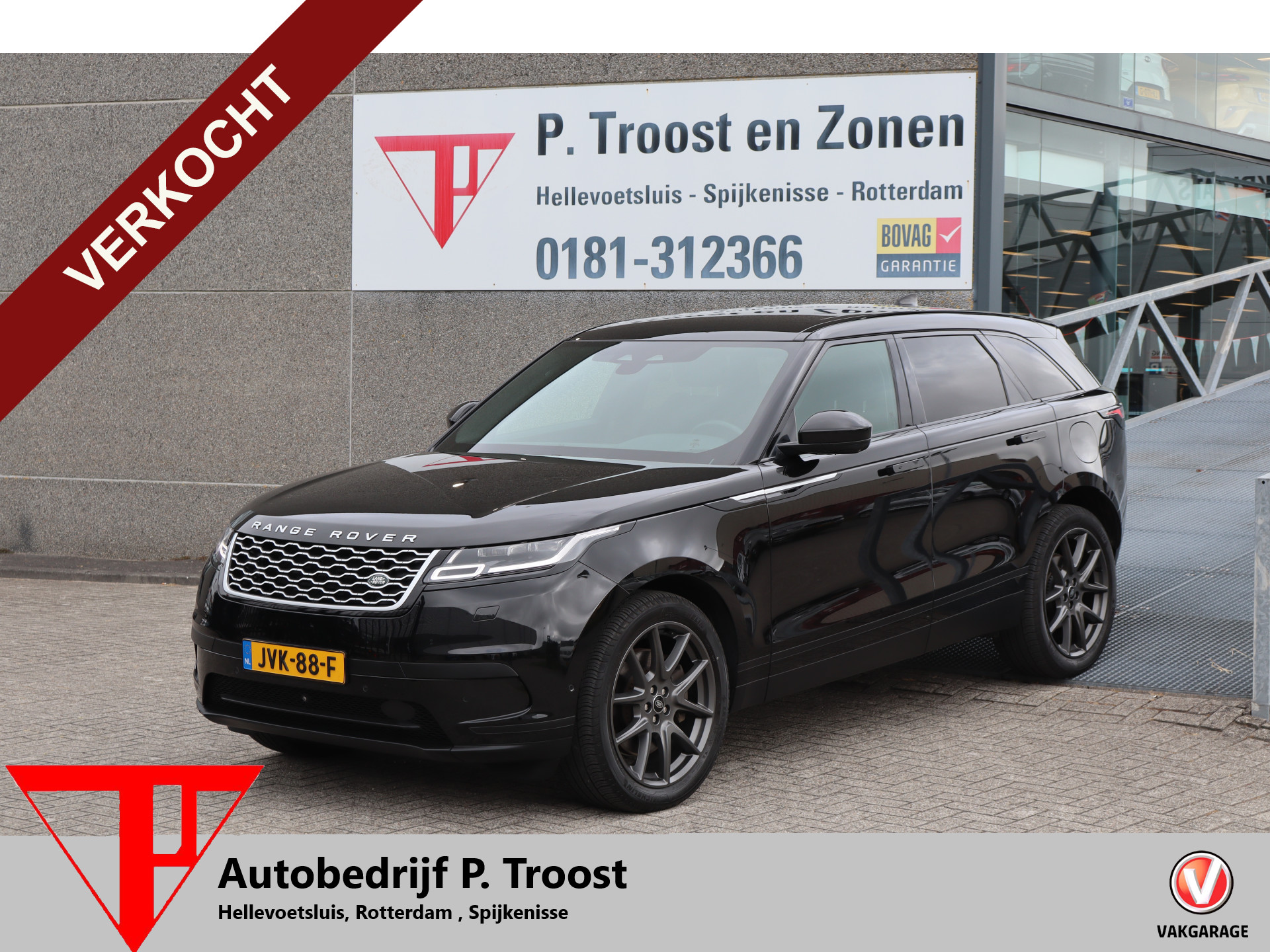 Land Rover Range Rover Velar 2.0 P400e Apple carplay/Stoelverwarming/360 graden camera/Lane assist/Cruise control/Parkeersensoren/Climate control/Navigatie/DAB 2021 - voorkant