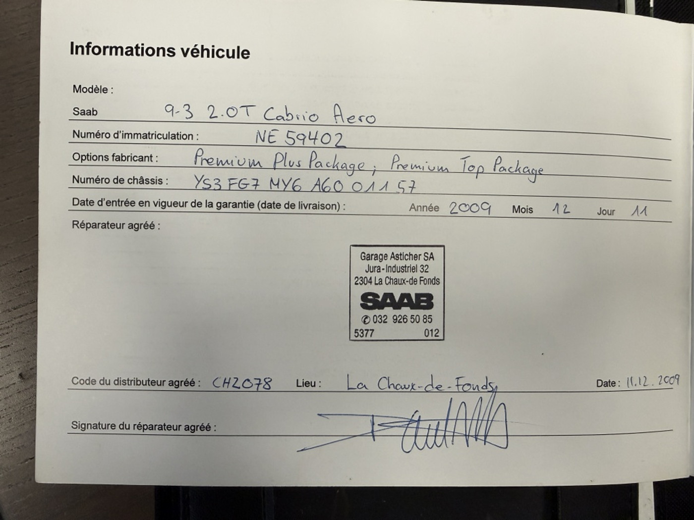 Foto van Saab Saab 9-3