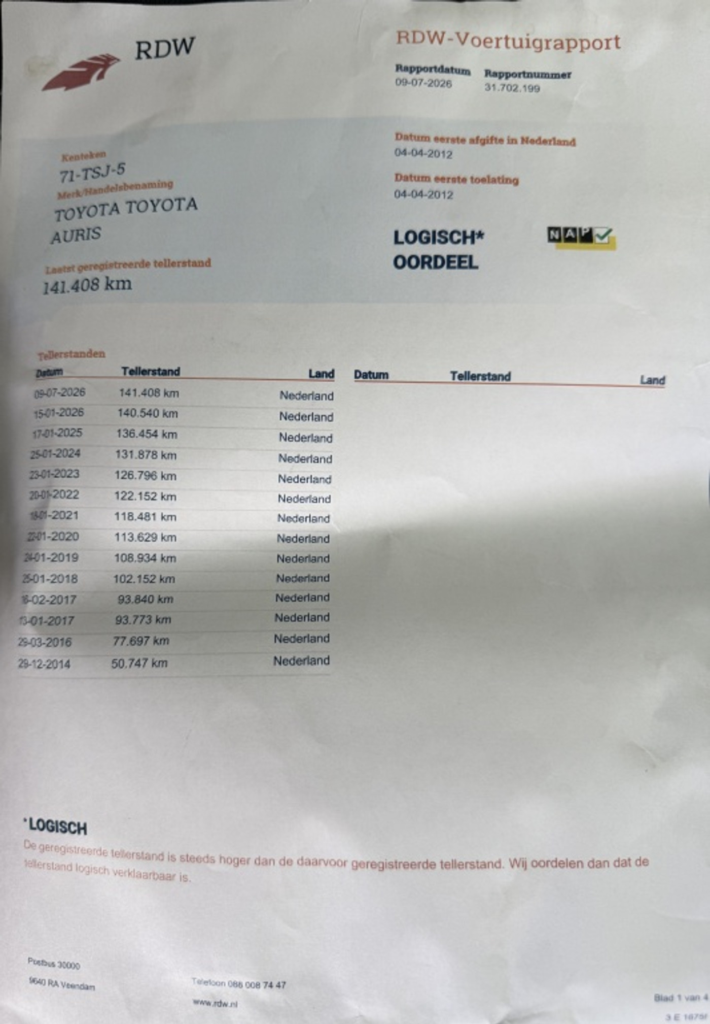 Foto van Toyota Toyota Auris