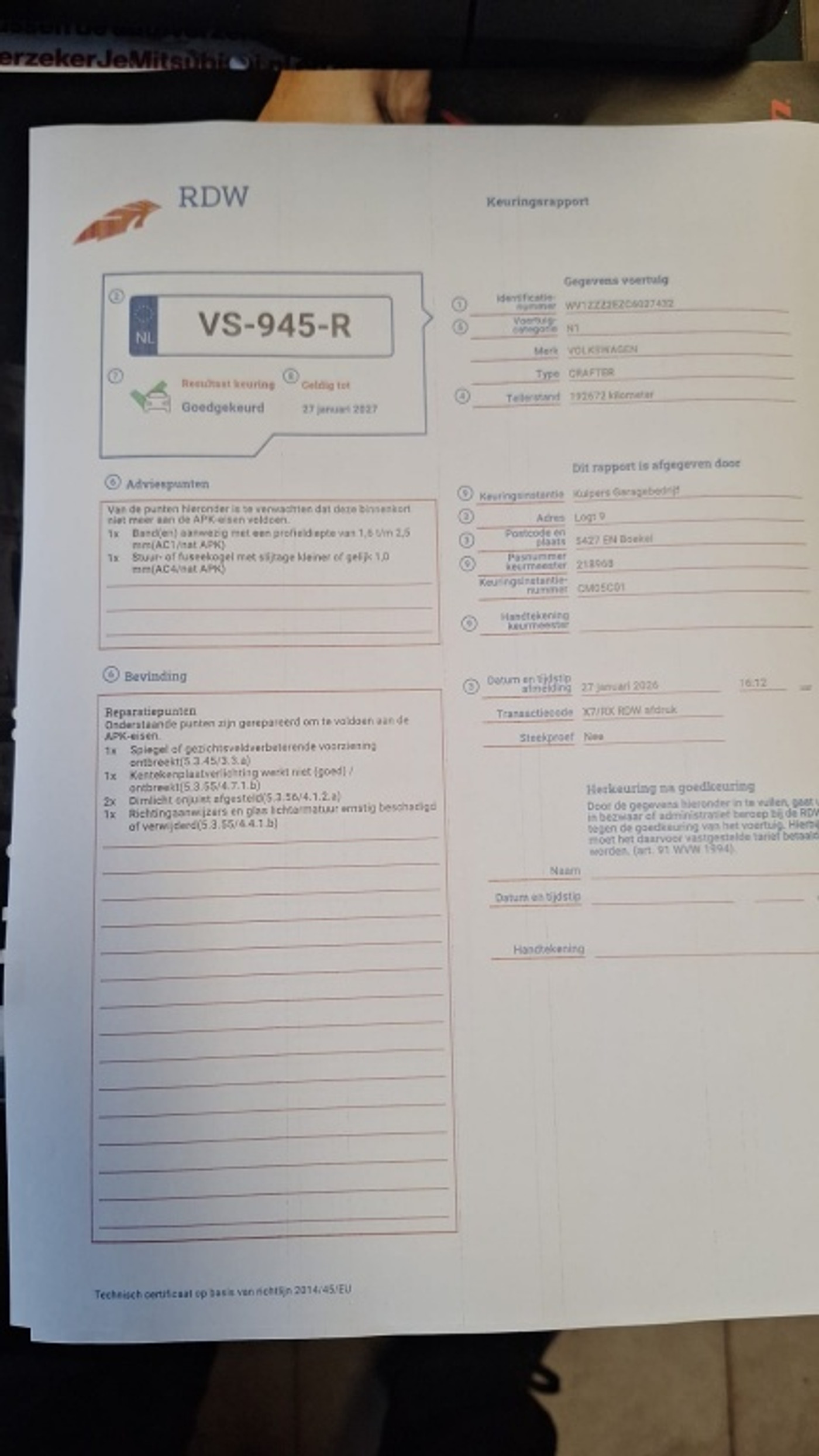 Foto van Volkswagen Crafter