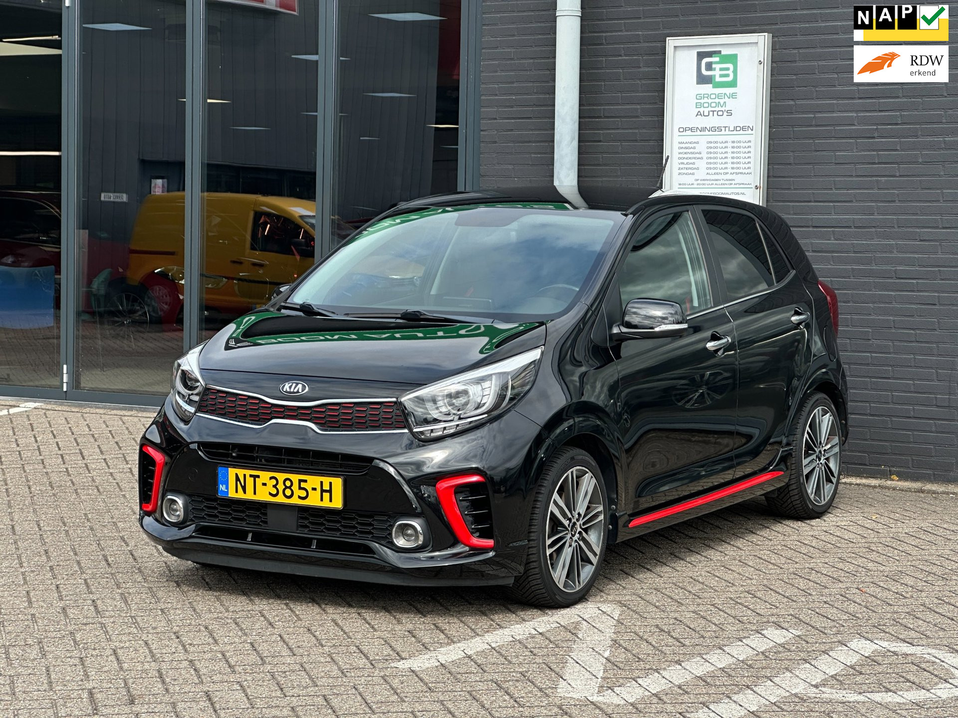 Kia Picanto 1.2 CVVT GT-Line/CAMERA/NAVI/LEDER/STOELVERWARMING/NETTE STAAT!! 2017 - voorkant