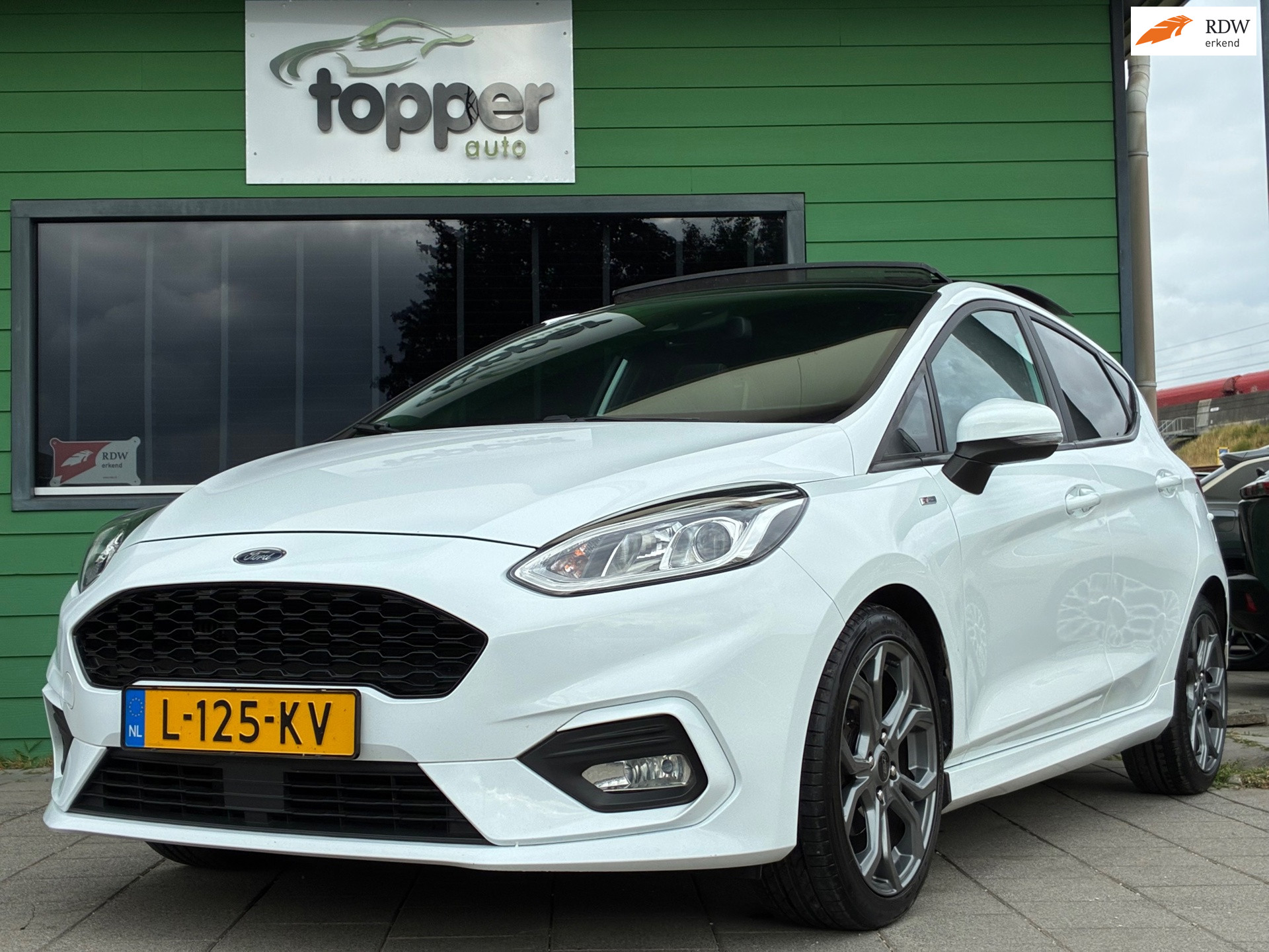 Ford Fiesta 1.0 EcoBoost ST-Line|1e Eigenaar|Panoramadak|D-riem v.v.|Navigatie|CruiseControl|Climatronic|B&O| 2018 - voorkant