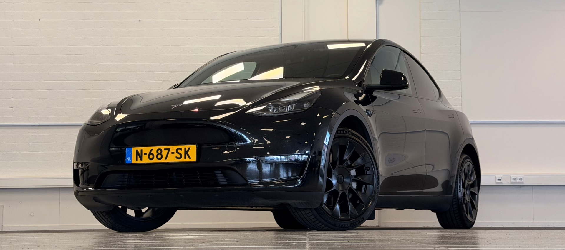 Tesla Model Y Long Range AWD 75 kWh 88% FSD Mooi! Garantie 2021 - voorkant