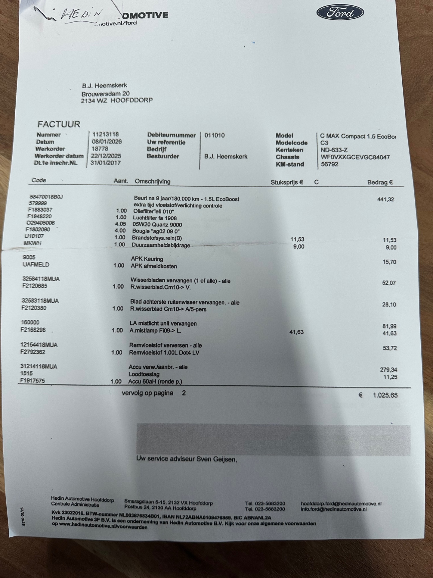 Foto van Ford C-max