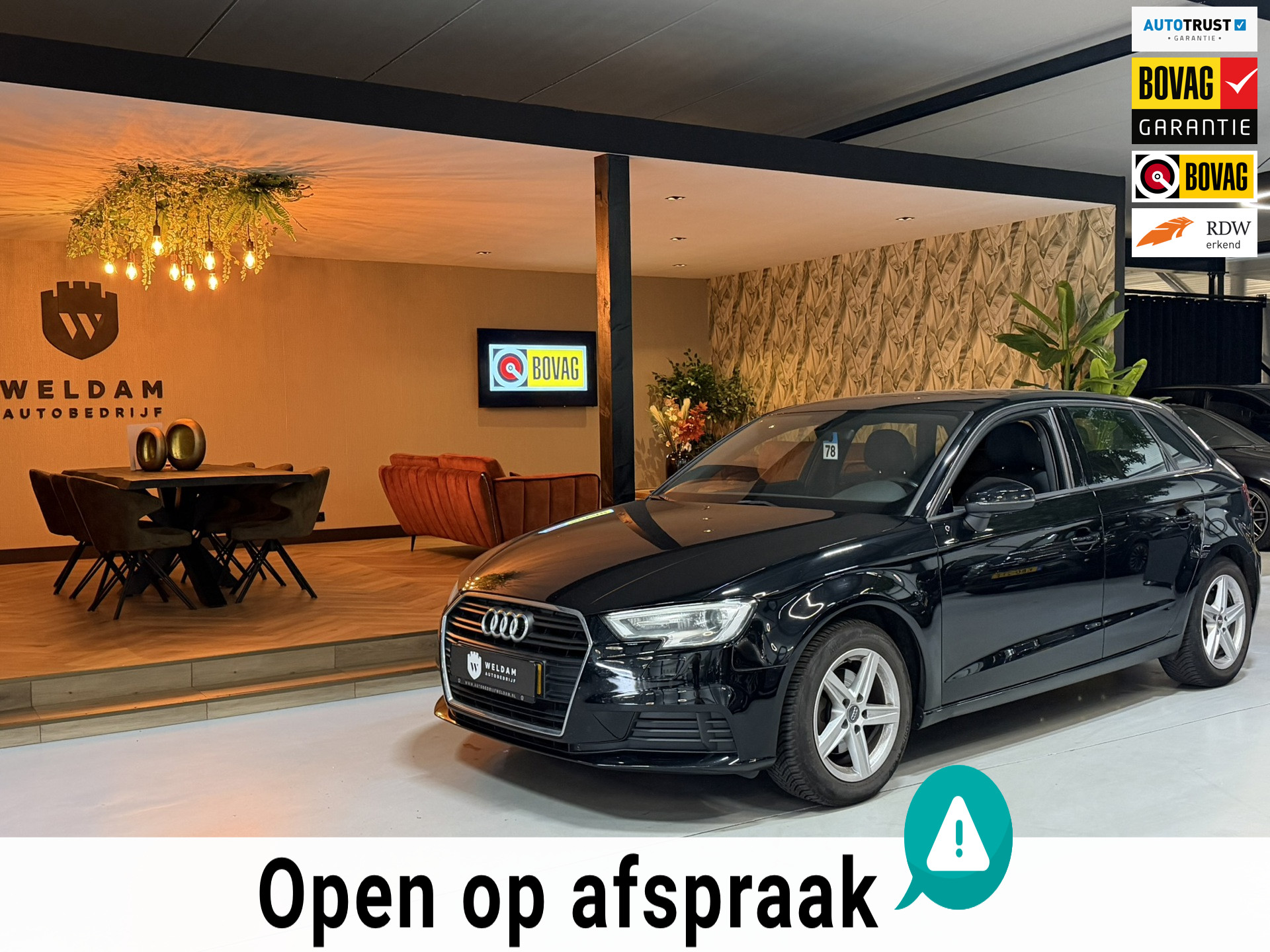 Audi A3 Sportback 1.4 TFSI CoD Pro Line 150PK Garantie|NL Auto|Navi|Cruise|Xenon|PDC|Rijklaar 2017 - voorkant