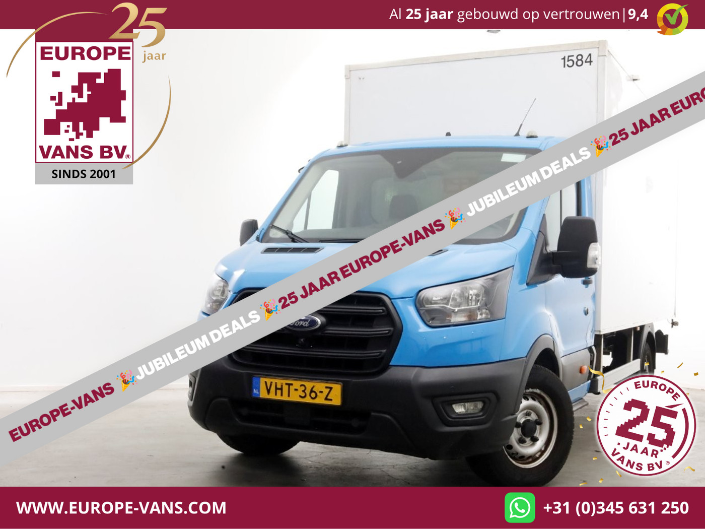 Ford Transit 350 2.0 TDCI 130pk E6 Bakwagen met achterdeuren 2-Persoons 12-2020 2020 - voorkant