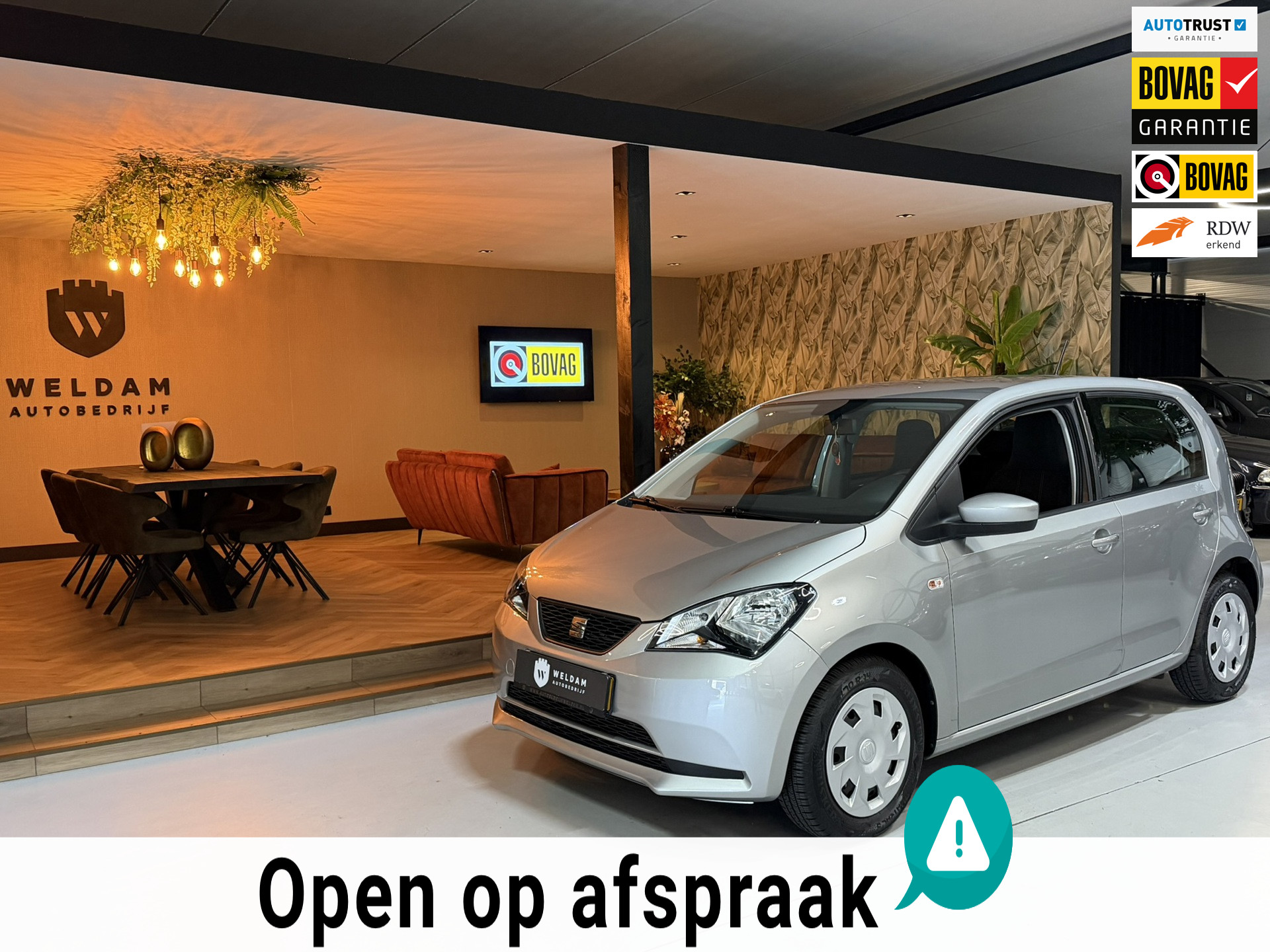 Seat Mii 1.0 Style Connect|Lage kilometerstand|Cruise|Airco|Elek. Ramen|Rijklaar 2016 - voorkant