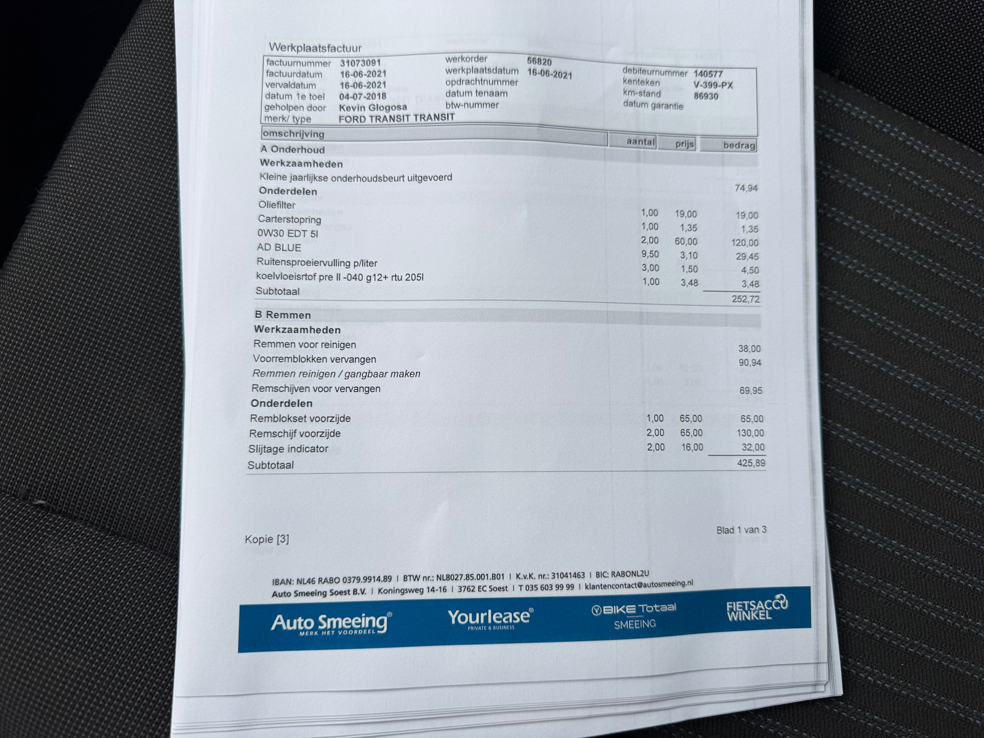 Foto van Ford Transit