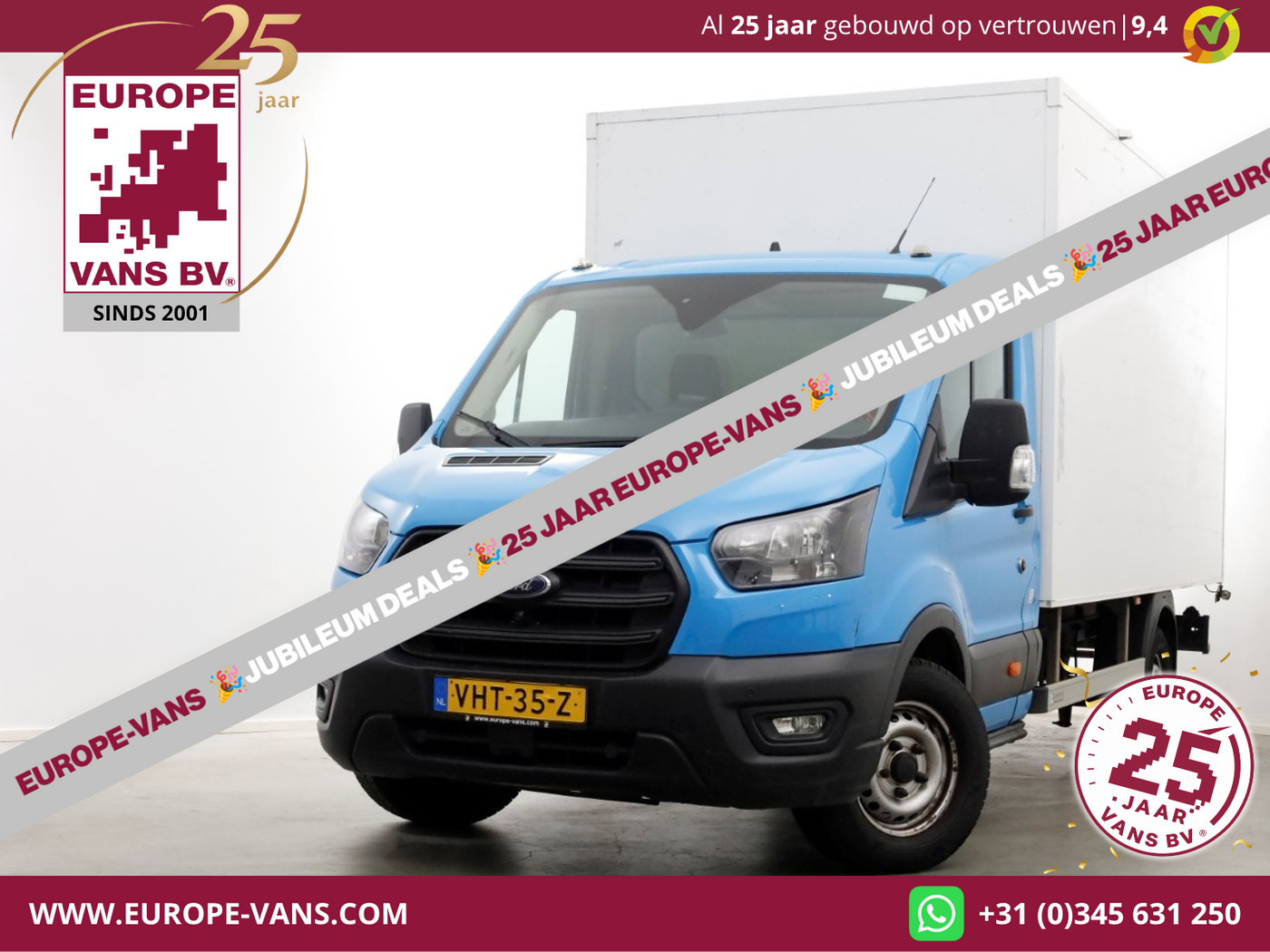 Ford Transit 350 2.0 TDCI 130pk E6 Bakwagen met achterdeuren 2-Persoons 12-2020 2020 - voorkant