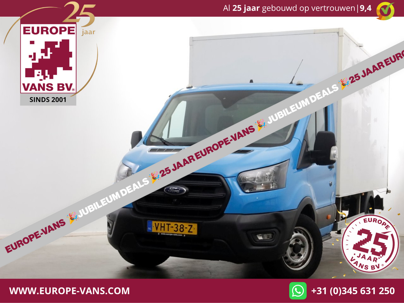 Ford Transit 350 2.0 TDCI 130pk Bakwagen met achterdeuren 2-Persoons 12-2020 2020 - voorkant