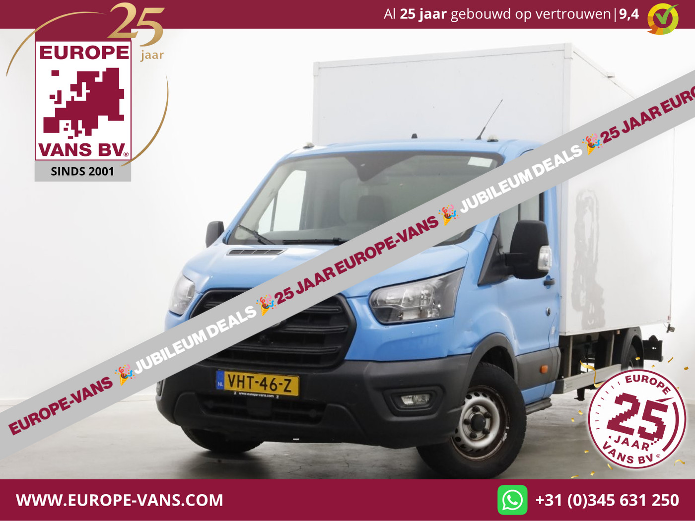 Ford Transit 350 2.0 TDCI 130pk E6 Bakwagen met achterdeuren 2-Persoons 12-2020 2020 - voorkant