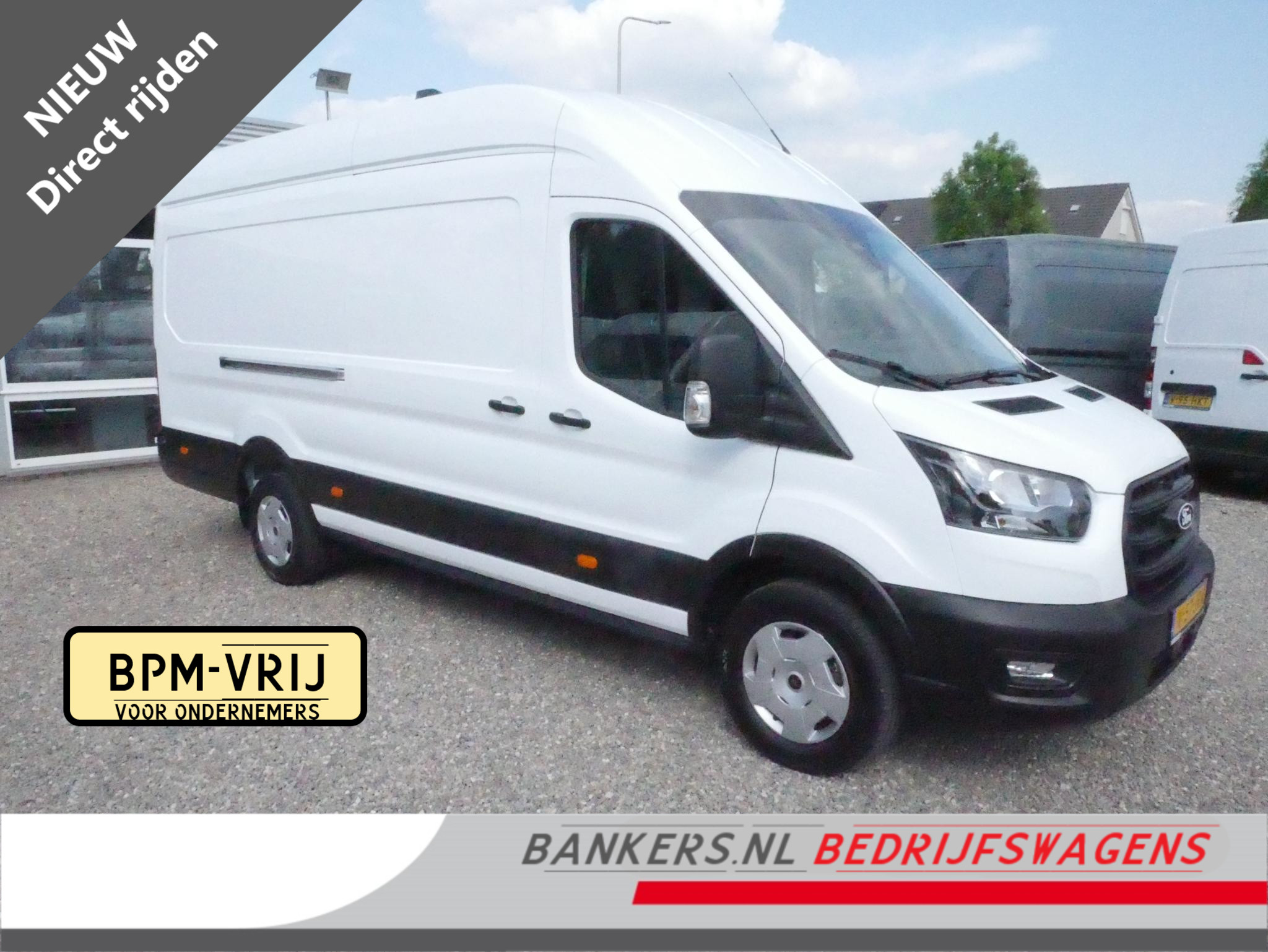 Ford Transit 2.0 TDCI 130PK, L4H3, Trend, Airco, Camera, 2024 - voorkant