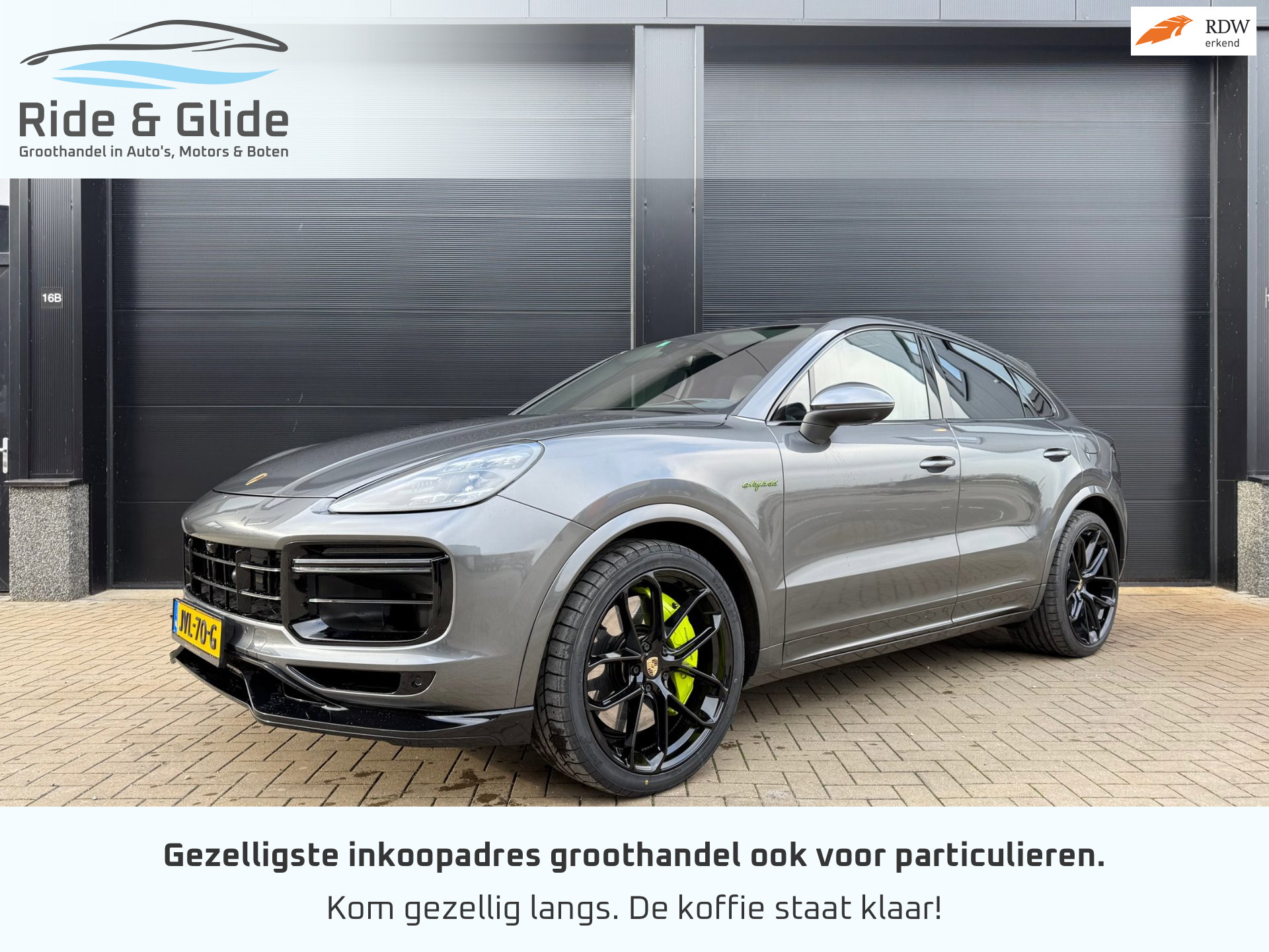 Porsche Cayenne E-hybrid 3.0 E-Hybrid sportchrono turbo pakket 2019 - voorkant