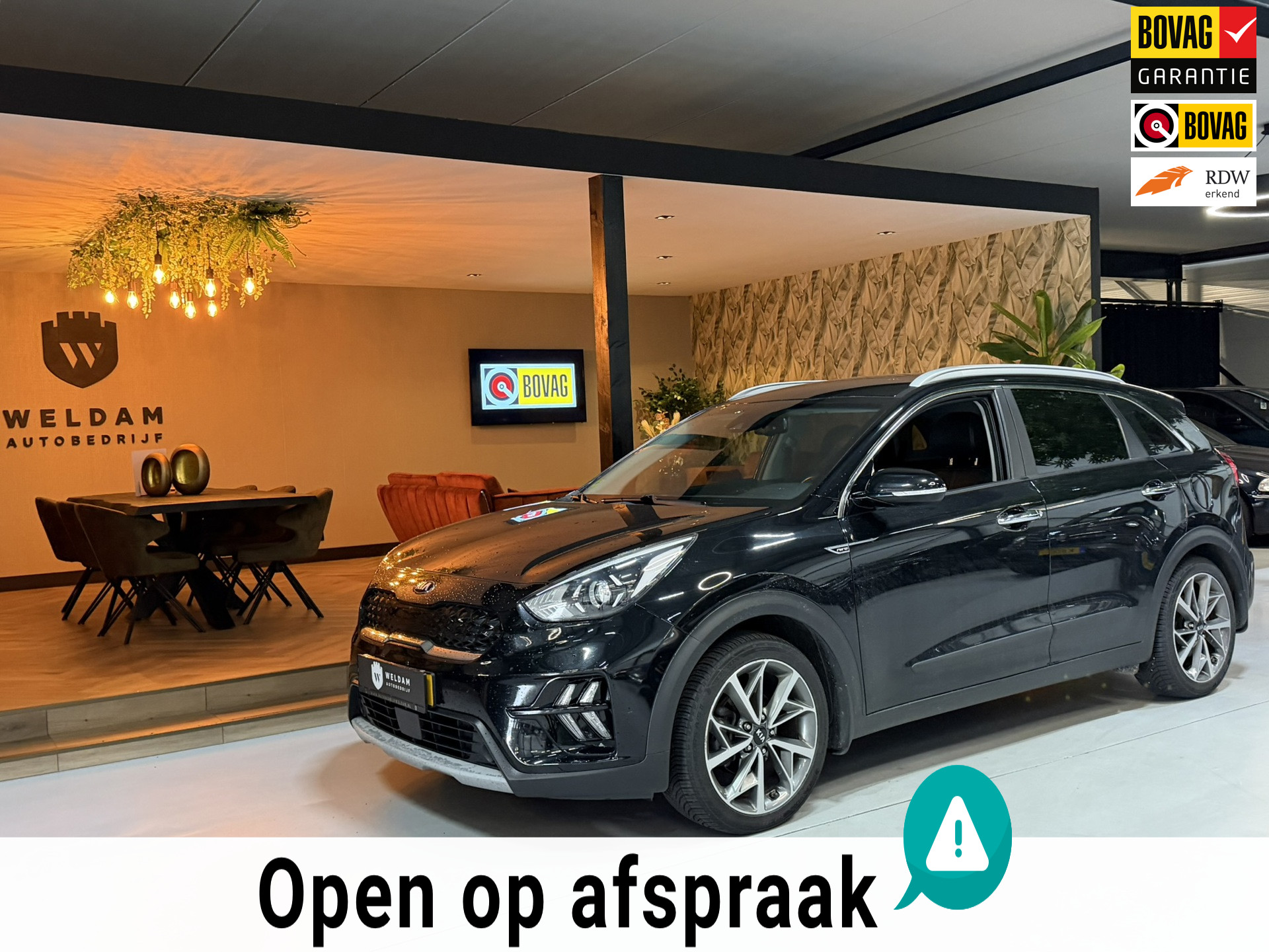 Kia Niro 1.6 GDi Hybrid DynamicLine NAP Trekhaak ACC Camera Clima Carplay Navi 2019 - voorkant