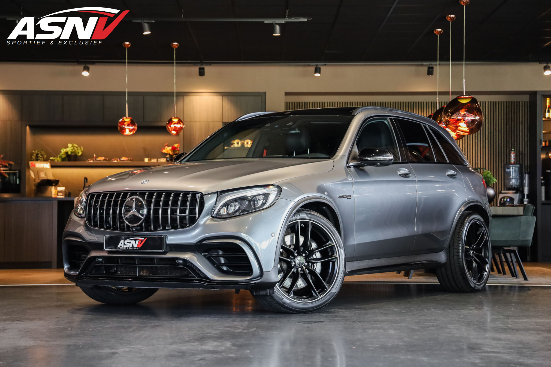 Mercedes-Benz AMG GLC 63 4Matic AMG 63 4MATIC+, 476 PK, Distronic/Plus, Pano/Dak, Carbon, Sportuitlaat/AMG, Burmester, 55DKM, BTW!! 2018 - voorkant