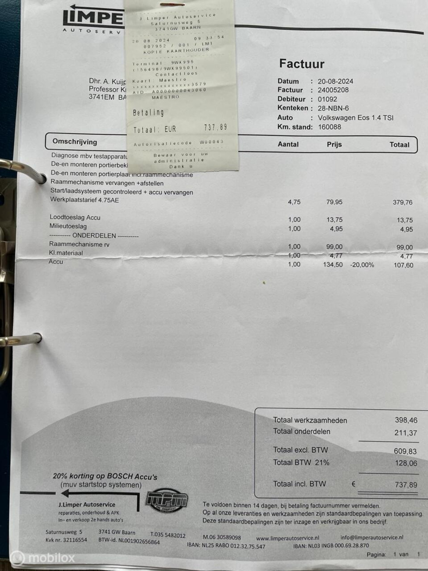Foto van Volkswagen Eos
