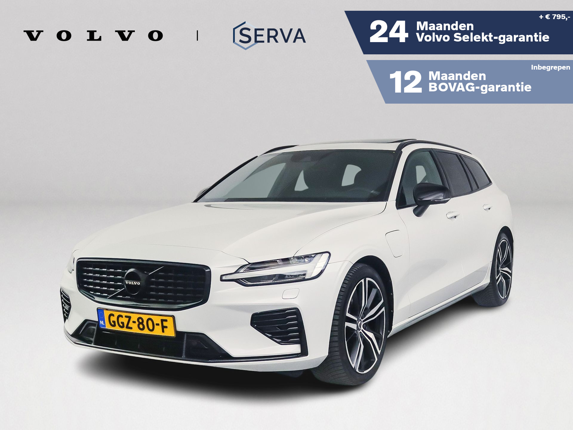 Volvo V60 T6 Plug-in hybrid AWD Ultimate Dark | Panoramadak | Parkeercamera | Head-up display | Harman Kardon | Stoel- en Stuurverwarming 2022 - voorkant