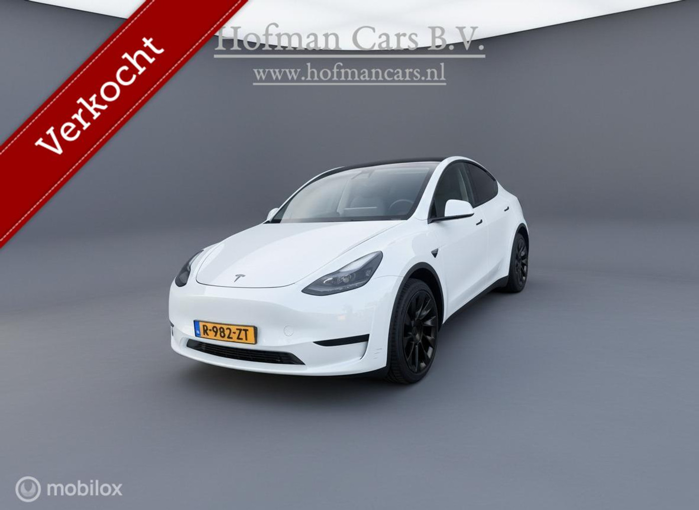 Tesla Model Y RWD 58 kWh | Ryzen | SOH 90% | LFP | Trekhaak | Pearl White | 20inch | Autopilot | Incl. BTW 2022 - voorkant