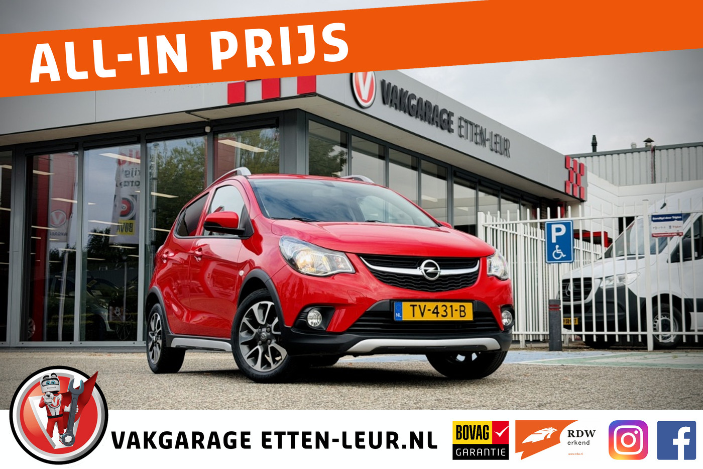 Opel Karl Rocks / Viva Rocks 1.0 Rocks Online Ed. | AIRCO | CRUISE | CARPLAY + ANDROID 2018 - voorkant
