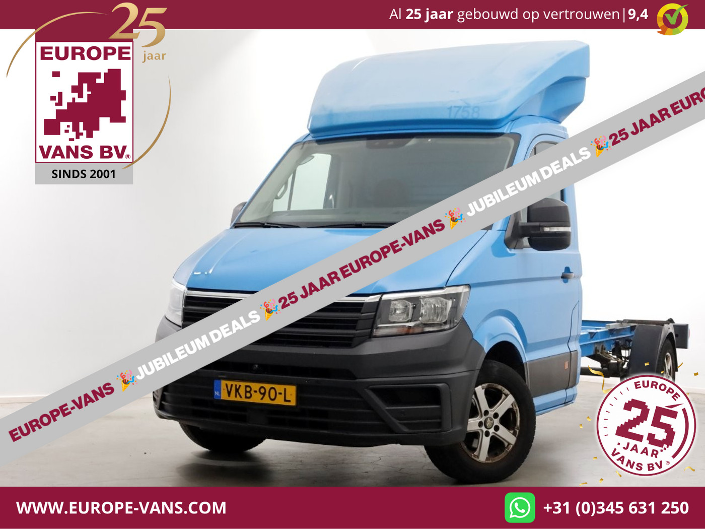 Volkswagen Crafter 35 2.0 TDI E6 L4 WB 449cm Chassis Cabine (Fahrgestell) 2-Persoons 04-2021 2021 - voorkant