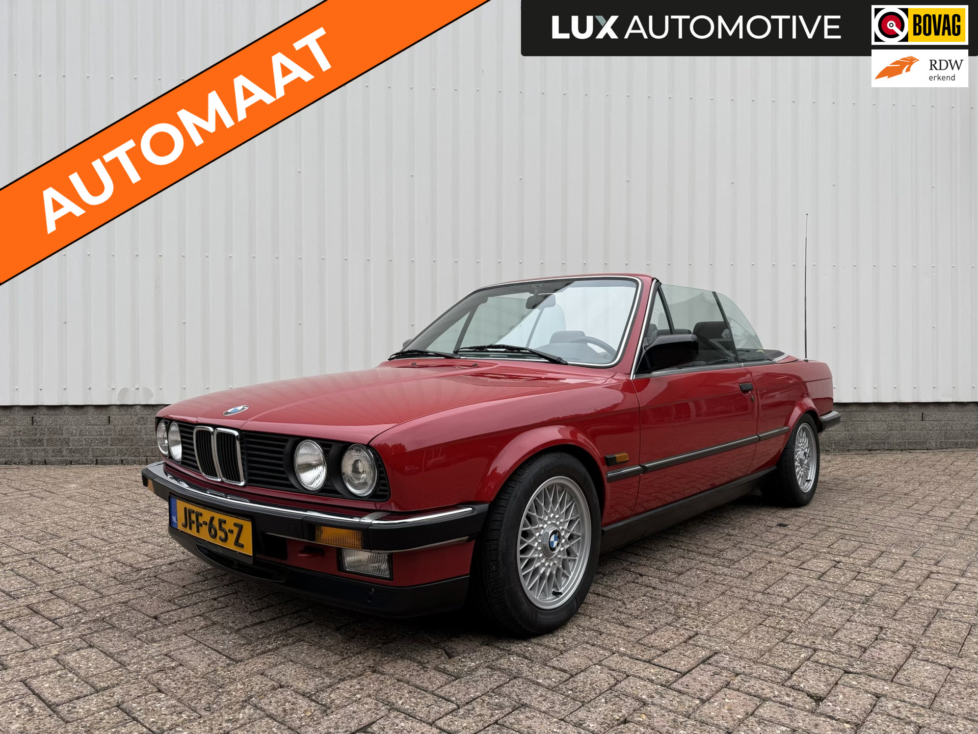 BMW 325i 325i Cabrio, 79dkm, Zinnoberrot, Zeer nette staat 1987 - voorkant