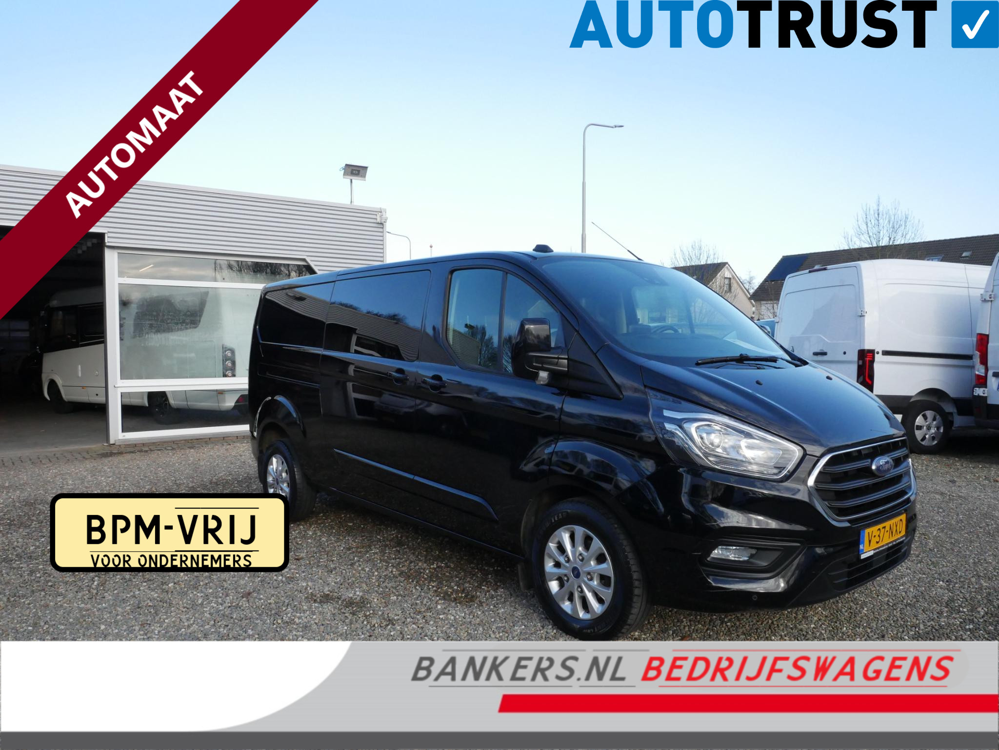 Ford Transit Custom 2.0TDCI 130PK L2 Limited Dubbel Cabine AUTOMAAT 2021 - voorkant