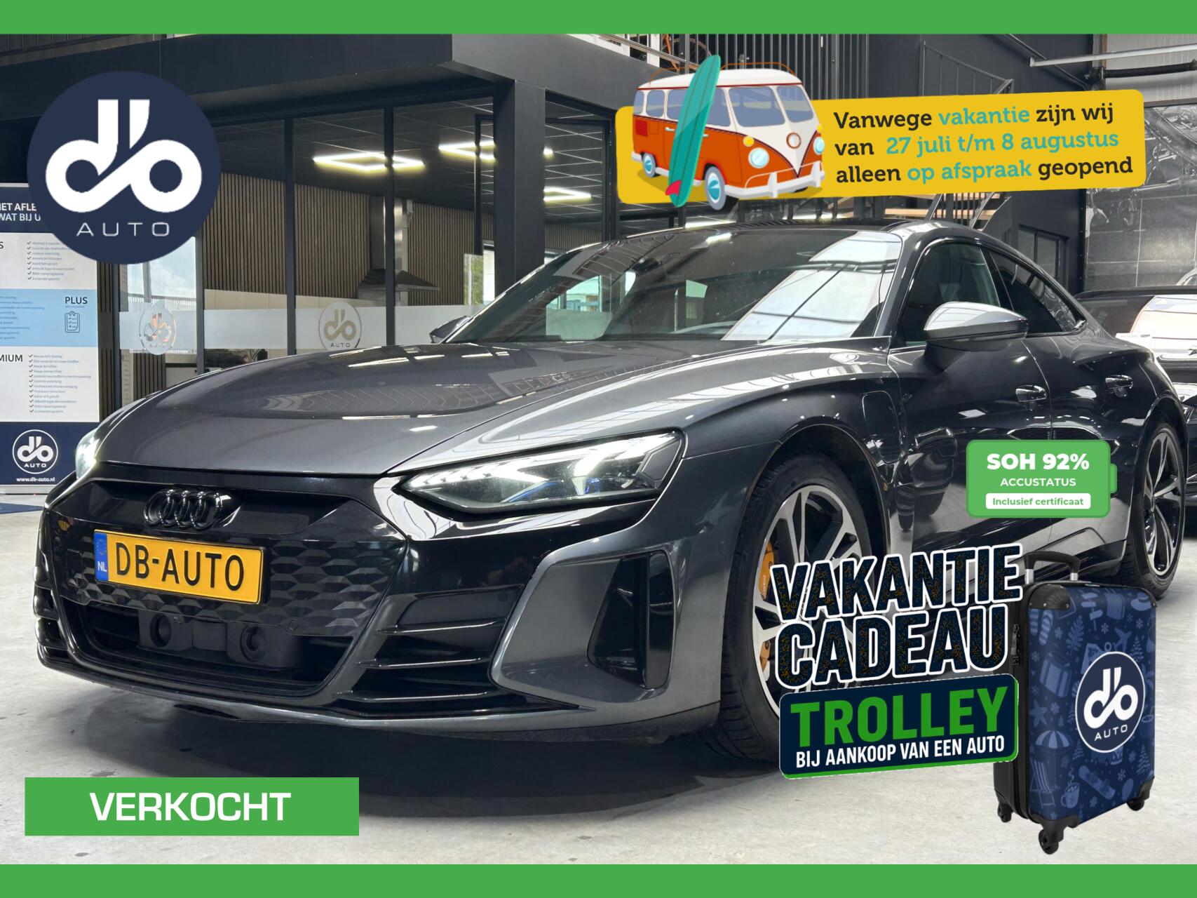 Audi E-tron GT GT 93 kWh LUCHTVERING I B&O I PANO I HUD I MAXTRIX I DIGI DASHB. | SOH 92% 2022 - voorkant