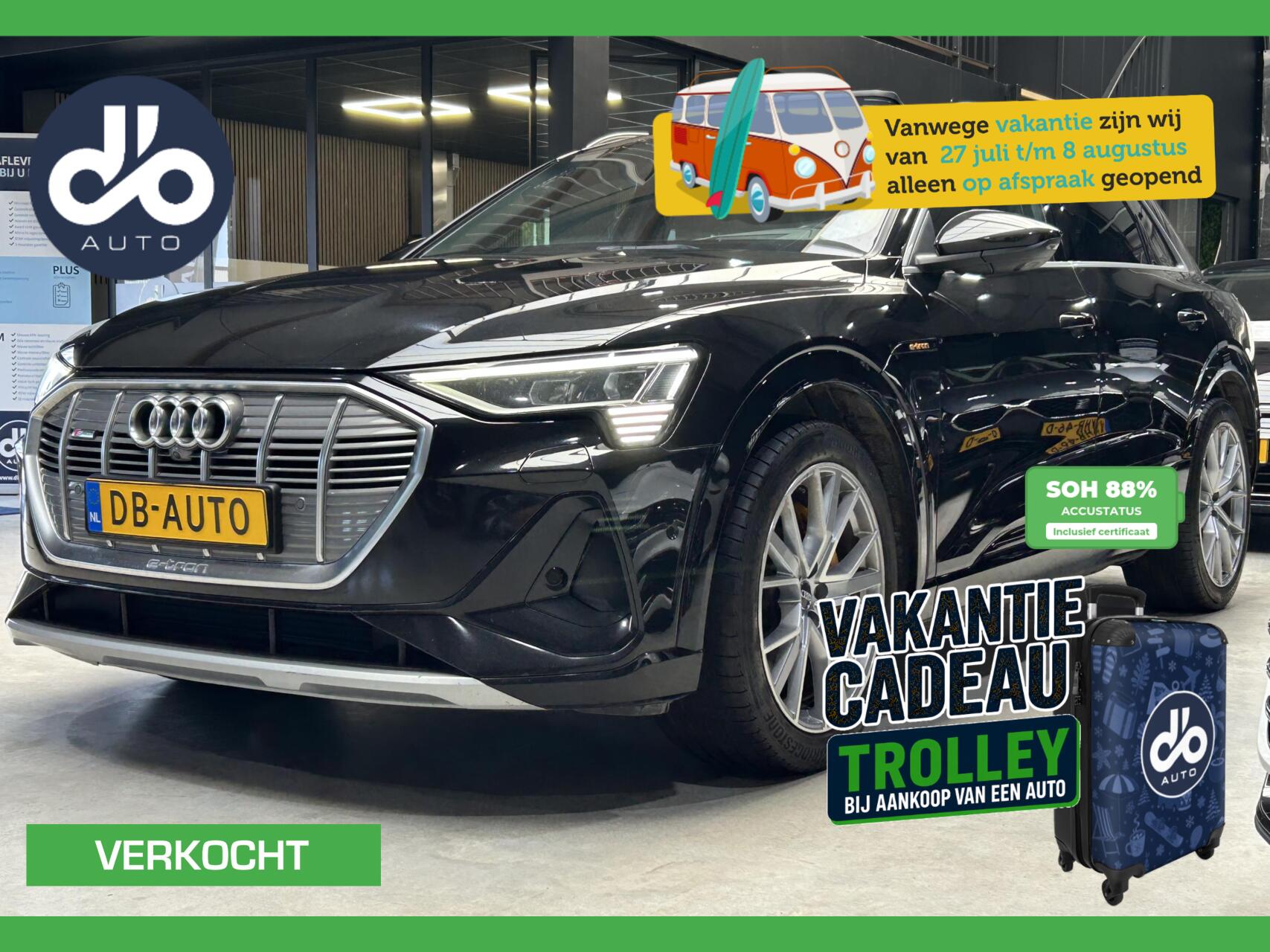 Audi E-tron e-tron 55 quattro advanced 95 kWh PANO I HUD I 21" LMV I DIGI DISPLAY I MEMORY STOELEN 2020 - voorkant
