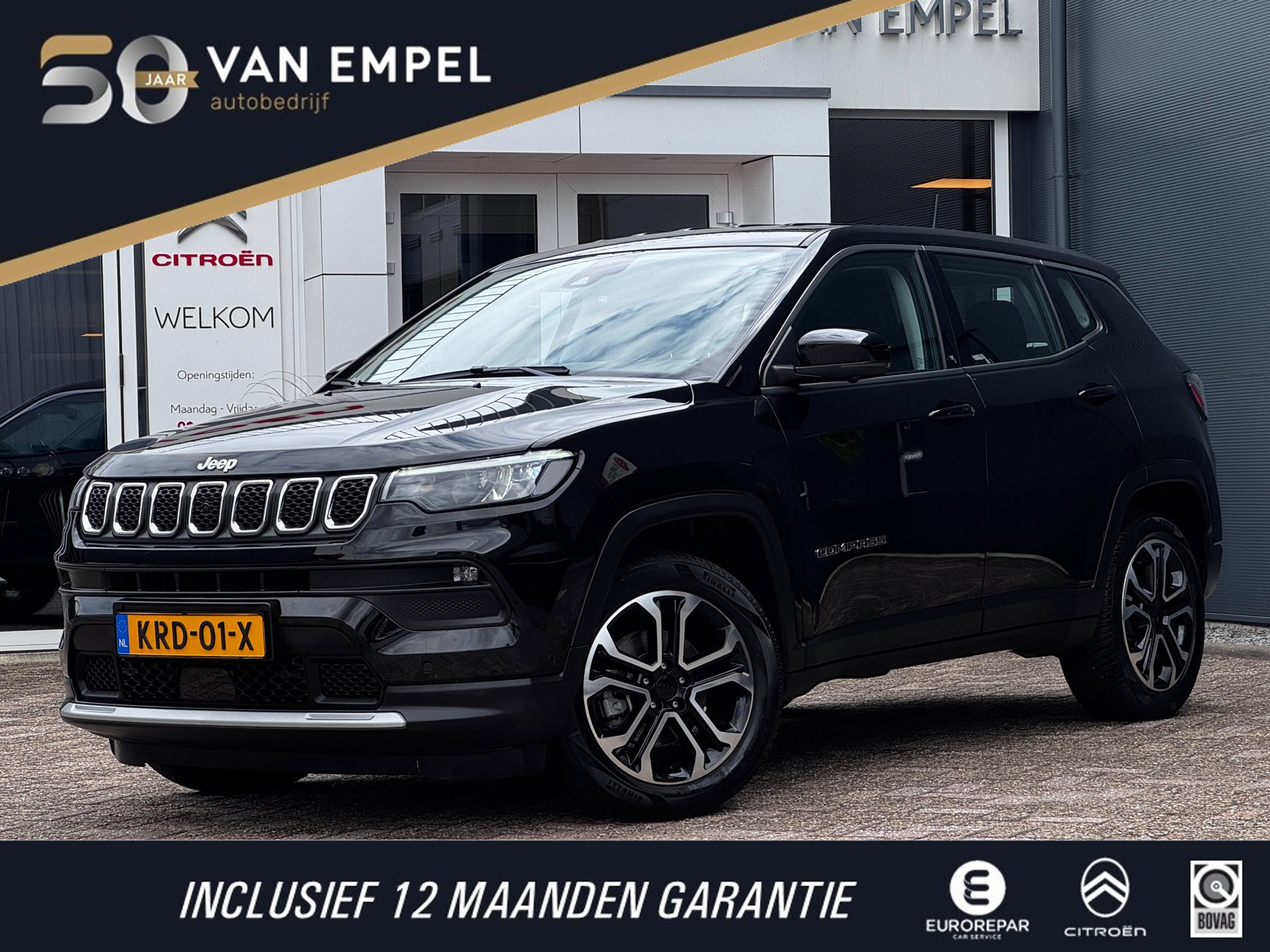Jeep Compass 1.5T e-Hybrid Longitude | 360 Camera | Navi By App | All-Season banden | Winter Pack | Climate Control 2024 - voorkant