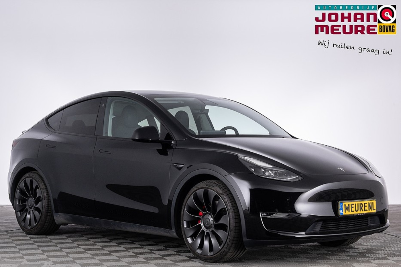 Tesla Model Y Performance AWD 75 kWh *BLACK ED.* LEDER | PANORAMADAK 2023 - voorkant