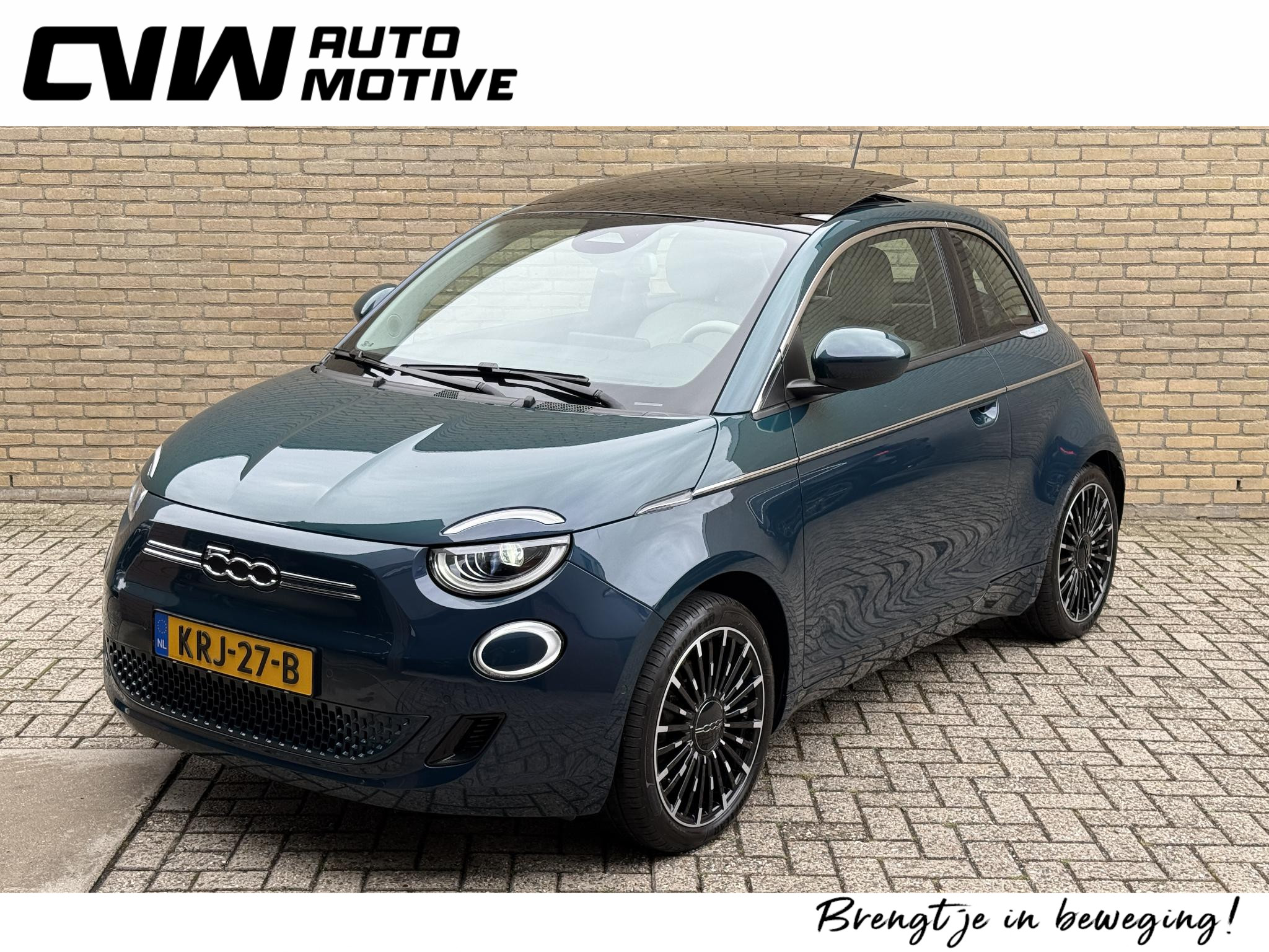 Fiat 500 La Prima 42 kWh 118pk | Panoramadak | Leder | 2021 - voorkant