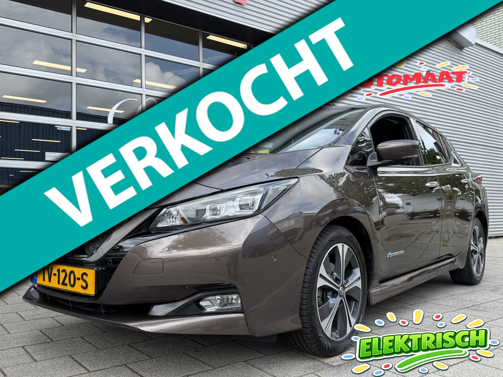 Nissan Nissan Leaf 40kwh Tekna 40 kWh - Automaat I Navigatie I Camera 360 I PDC I LED I Leer I Sport velgen I Dealer onderhouden 2018 - voorkant
