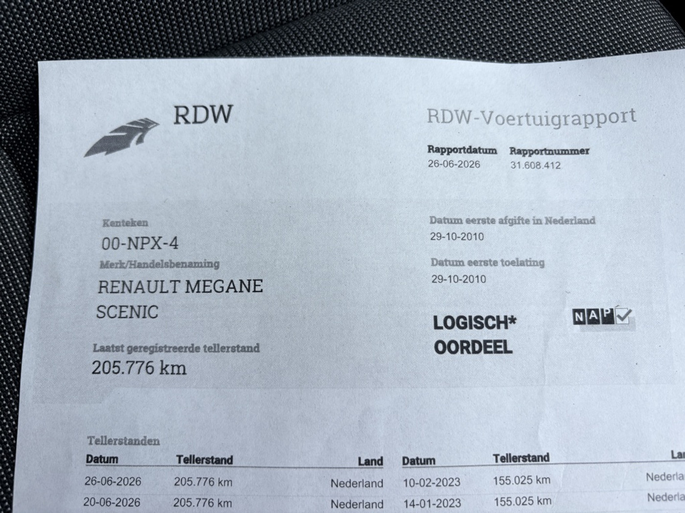 Foto van Renault Megane Scenic