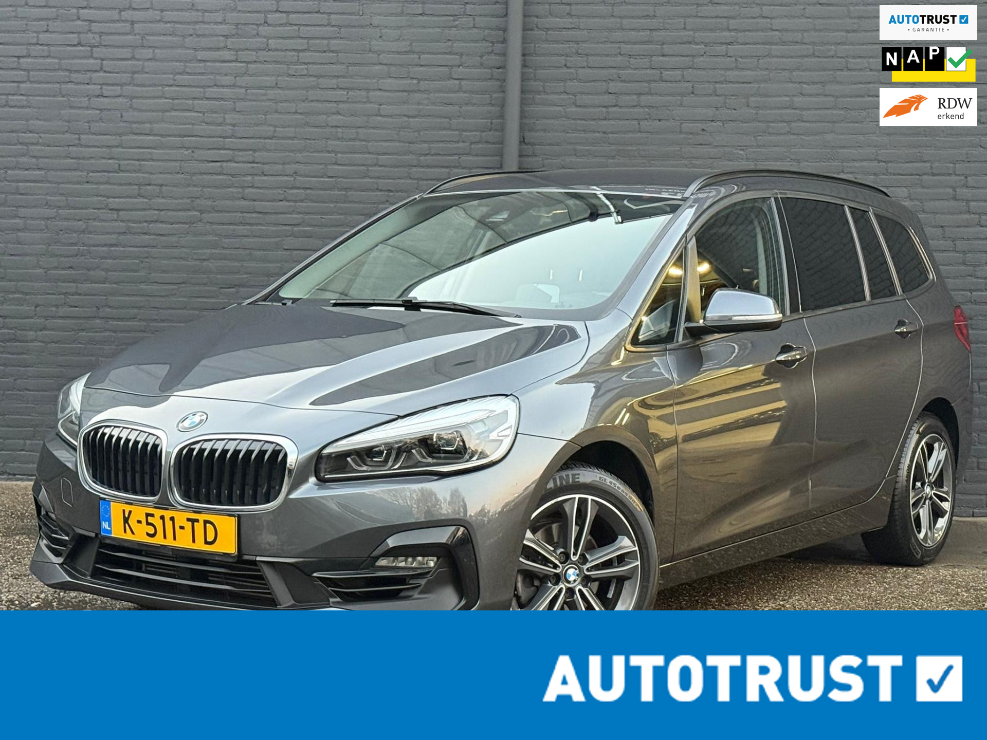 BMW 216i Gran Tourer 216i 7p. High Executive NAVI | CARPLAY | PDC | KEYLESS | CRUISE | NWE APK 2021 - voorkant