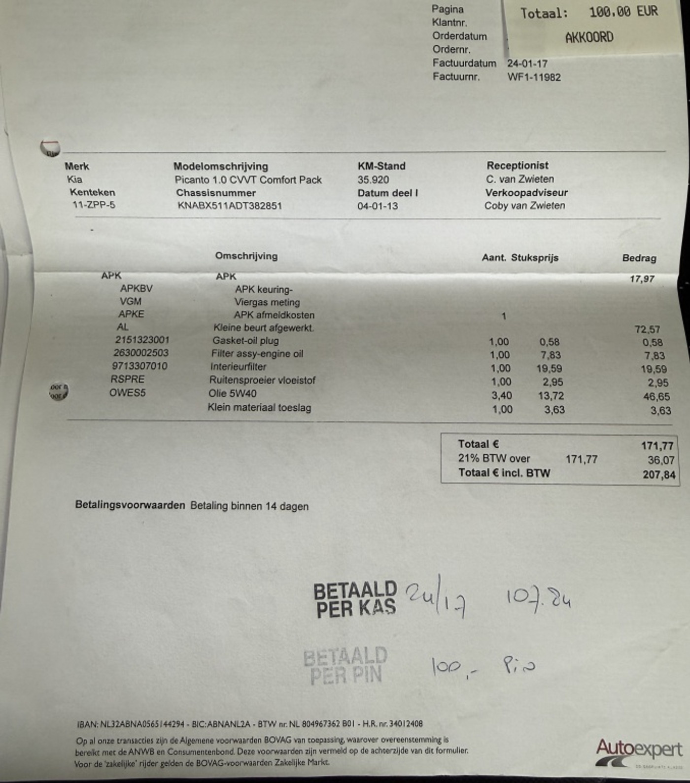 Foto van Kia Picanto