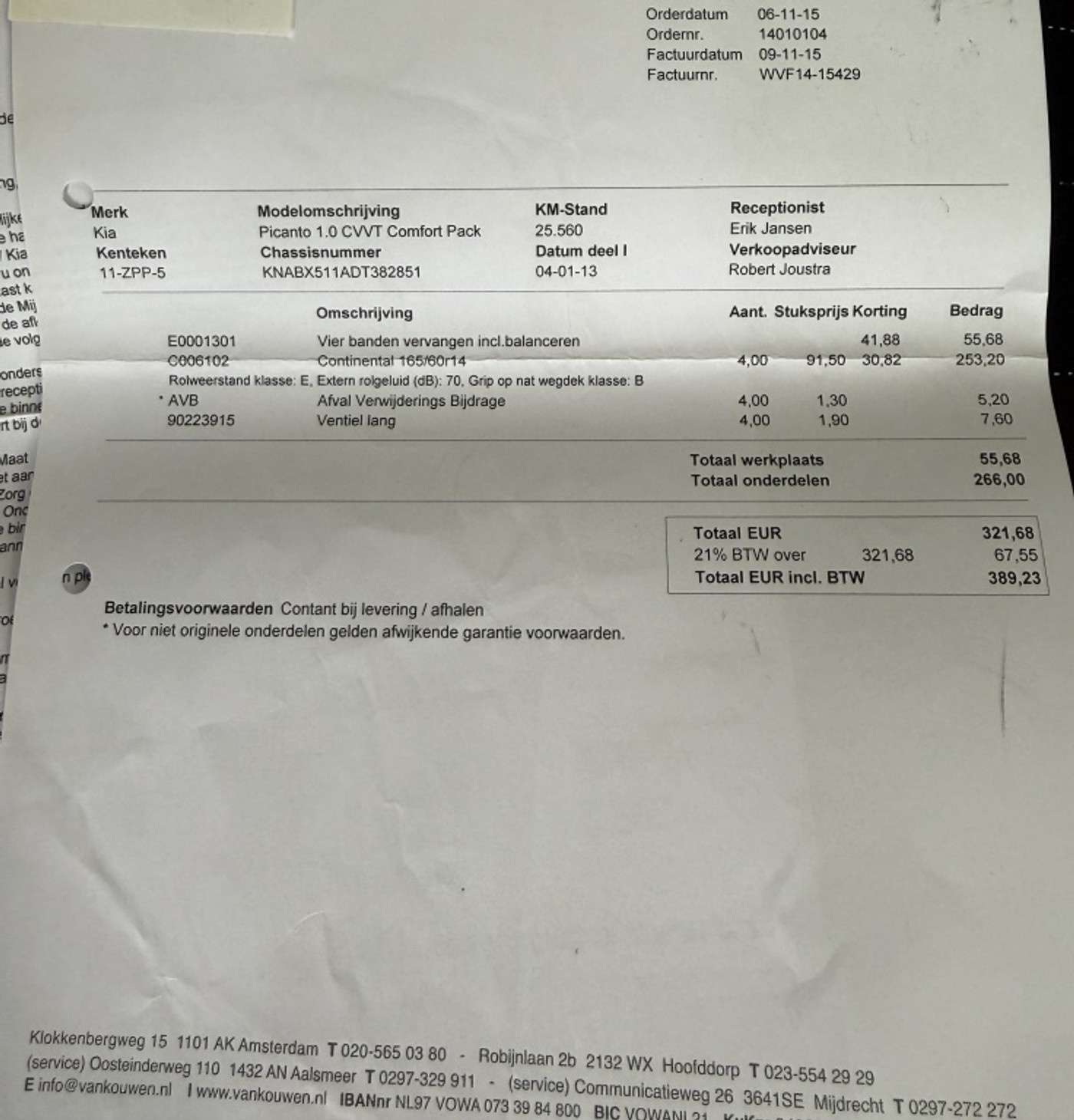 Foto van Kia Picanto