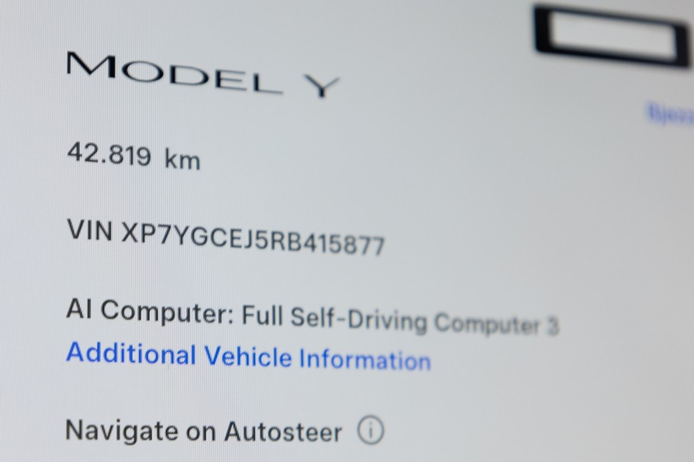 Foto van Tesla Model Y