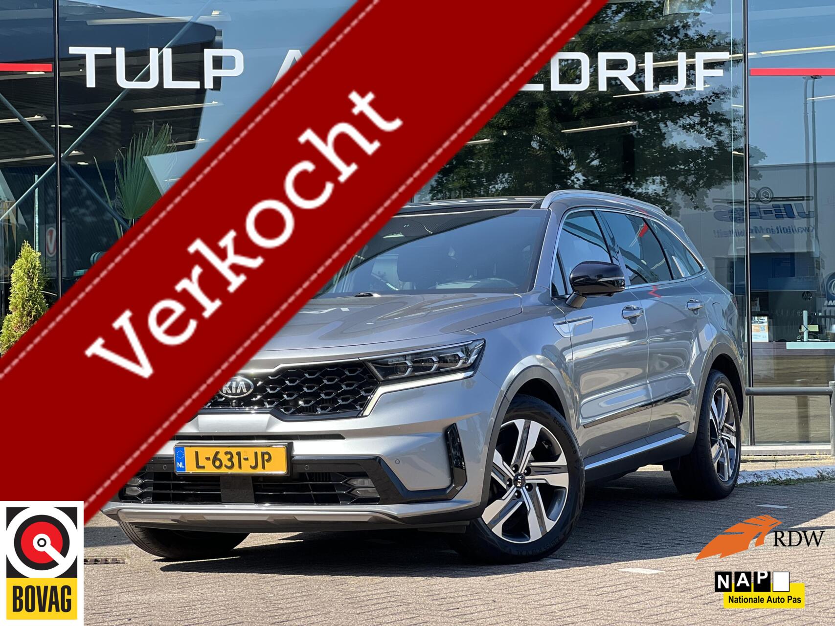 Kia Sorento 1.6 T-GDI Hybrid 2WD ExecutiveLine 7p. BTW NAP 2021 - voorkant