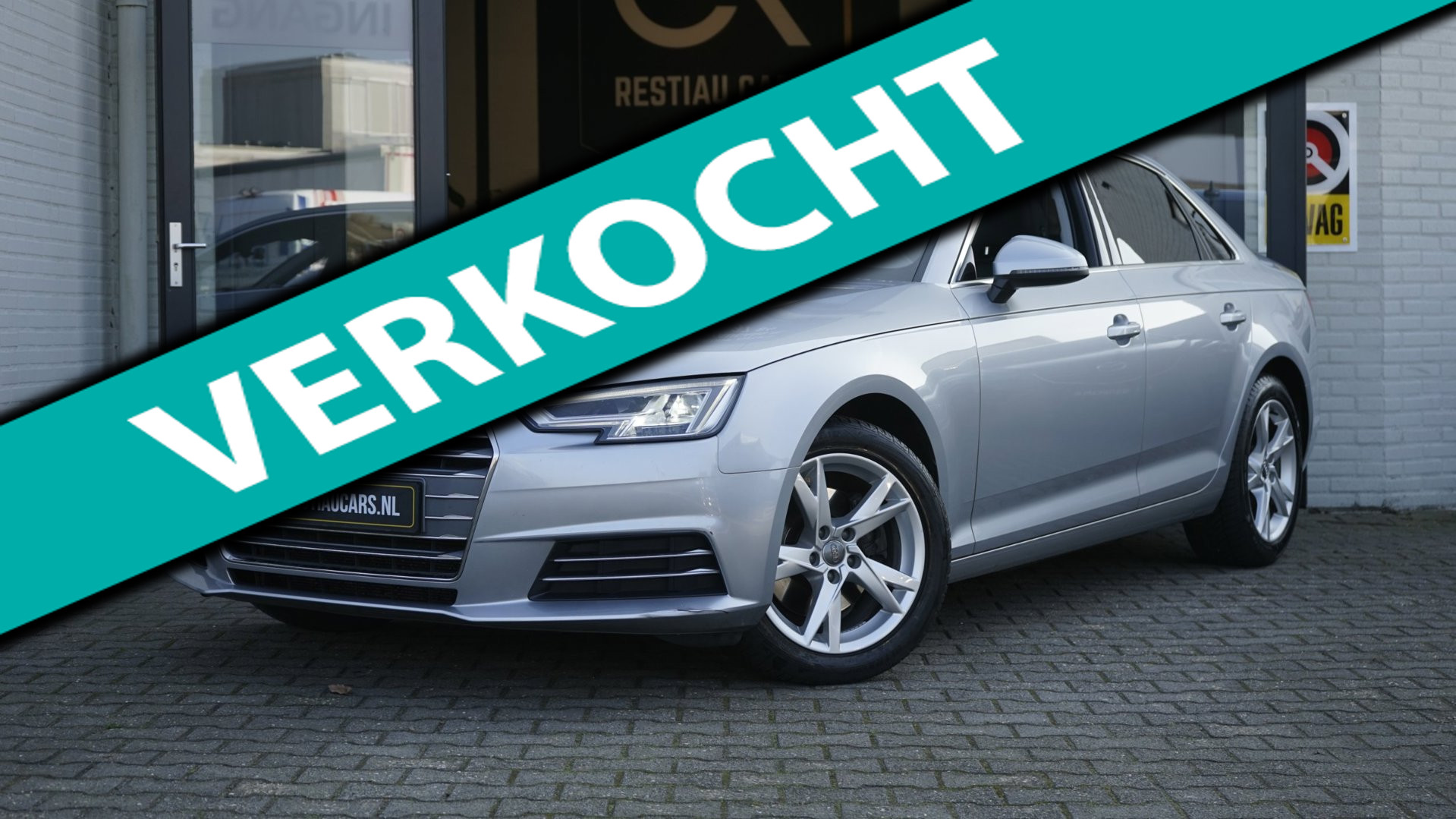 Audi A4 Limousine 1.4 TFSI Sport AUTOMAAT-ALCANTARA-AMBIANCE-CLIMA-CRUISE-DRIVE SELECT-FULL LED-KEYLESS-NAVIGATIE 2018 - voorkant