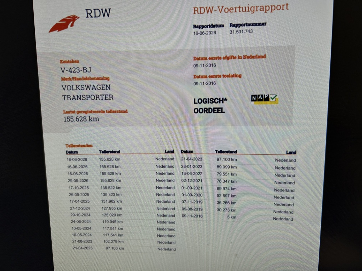 Foto van Volkswagen Transporter